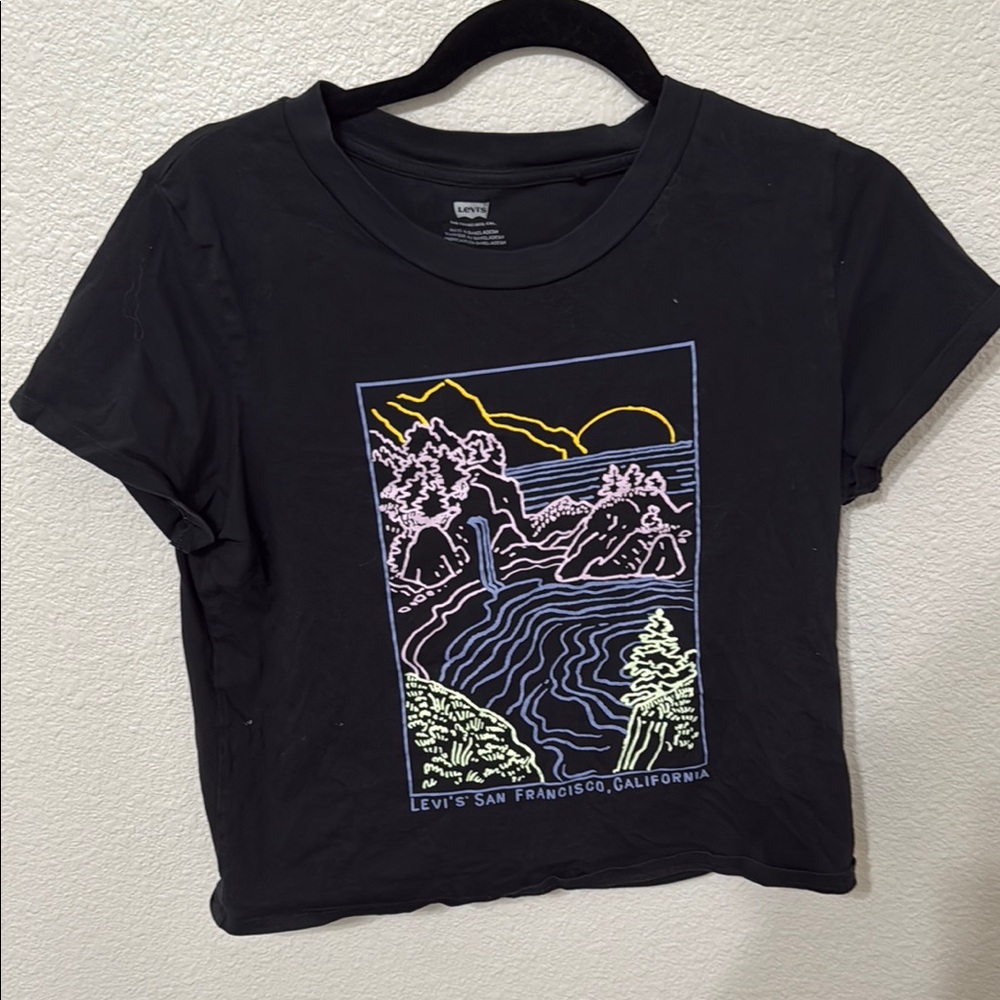 Levi’s graphic crop top tee